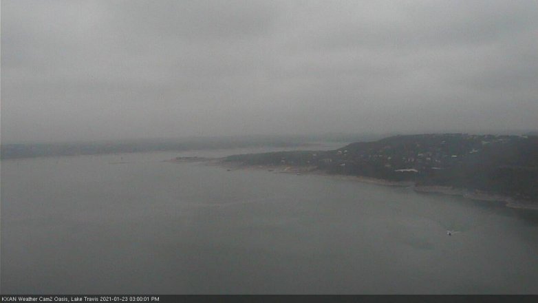 Lake Travis webcam, January 23, 2021 3:00 PM CT