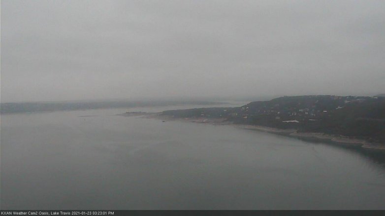 Lake Travis webcam, January 23, 2021 3:25 PM CT
