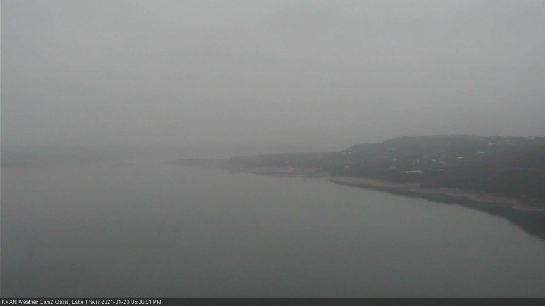 Lake Travis webcam, January 23, 2021 5:00 PM CT