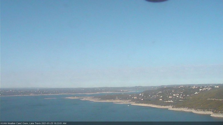 Lake Travis webcam, January 25, 2021 10:25 AM CT