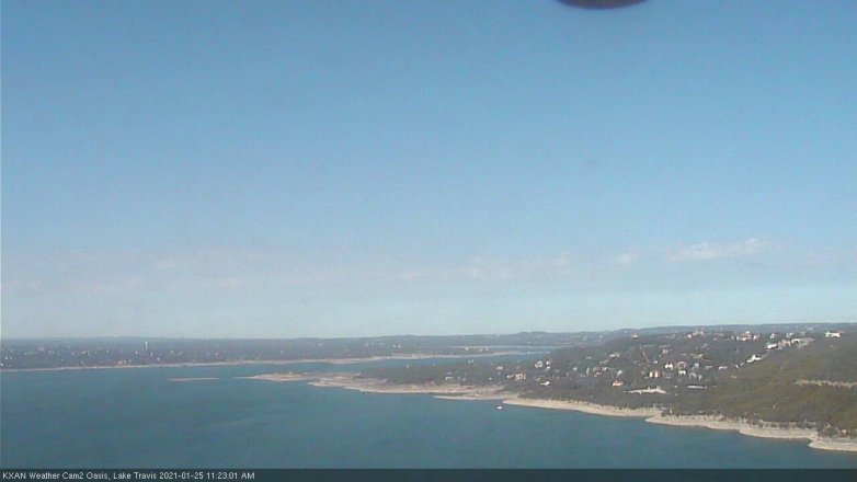 Lake Travis webcam, January 25, 2021 11:25 AM CT