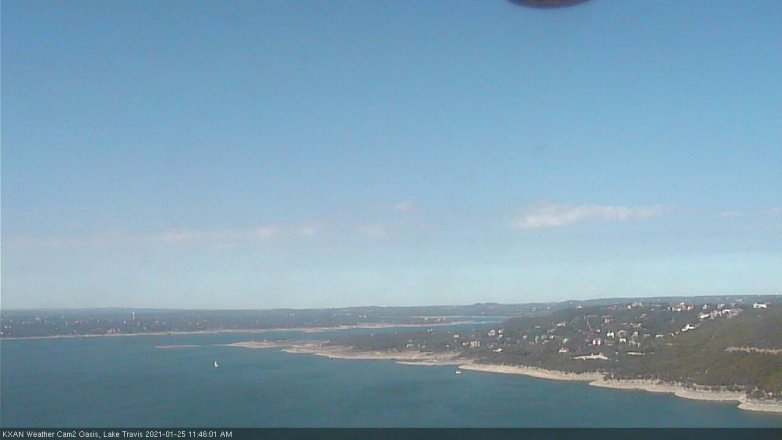 Lake Travis webcam, January 25, 2021 11:45 AM CT