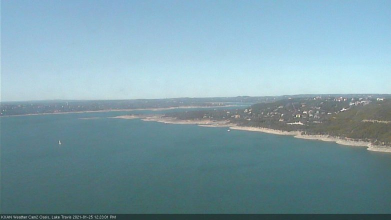 Lake Travis webcam, January 25, 2021 12:25 PM CT