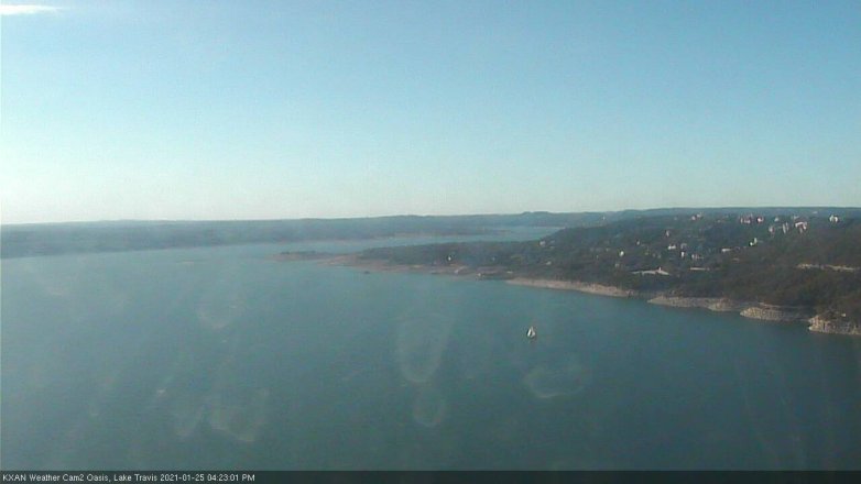 Lake Travis webcam, January 25, 2021 4:25 PM CT