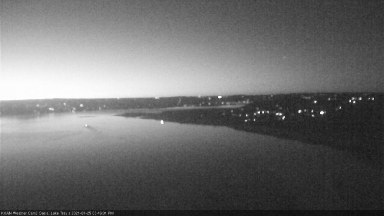 Lake Travis webcam, January 25, 2021 6:45 PM CT