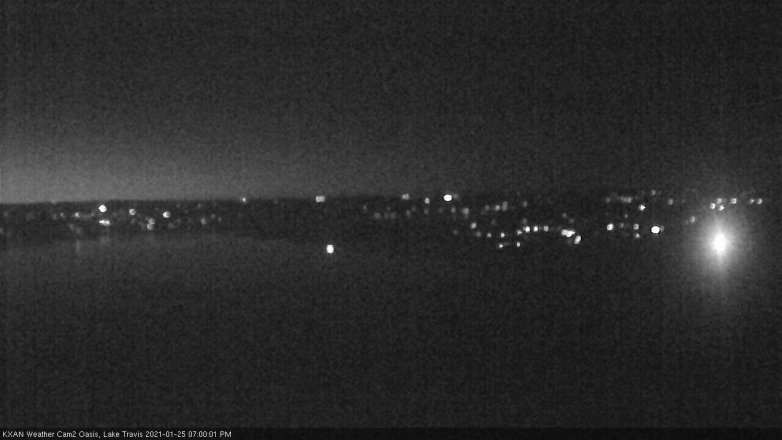 Lake Travis webcam, January 25, 2021 7:00 PM CT