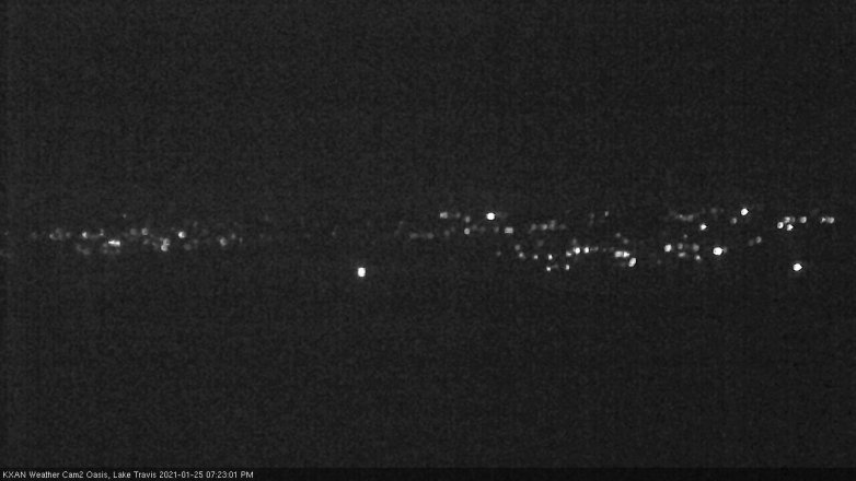 Lake Travis webcam, January 25, 2021 7:25 PM CT