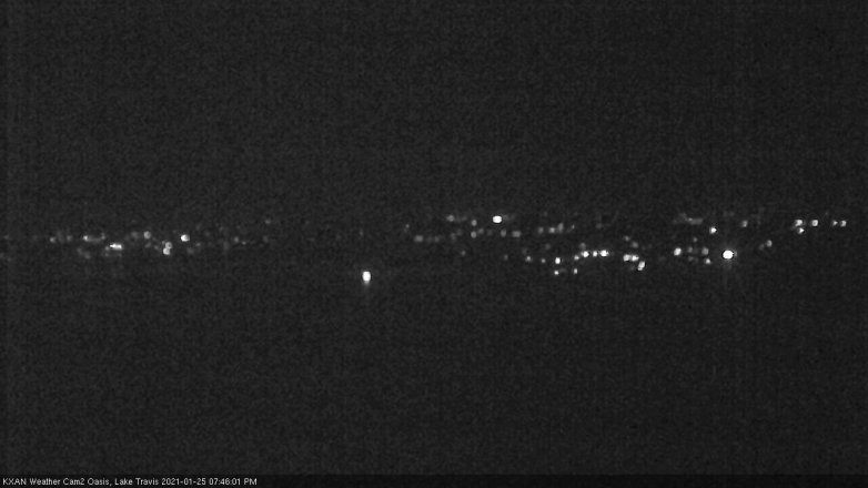 Lake Travis webcam, January 25, 2021 7:45 PM CT