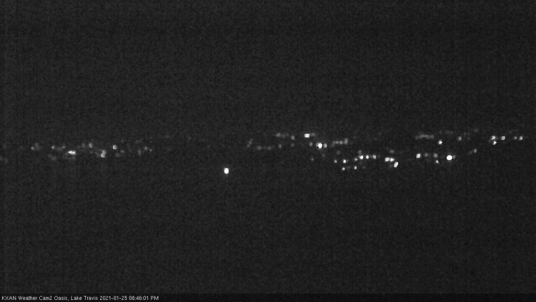 Lake Travis webcam, January 25, 2021 8:45 PM CT