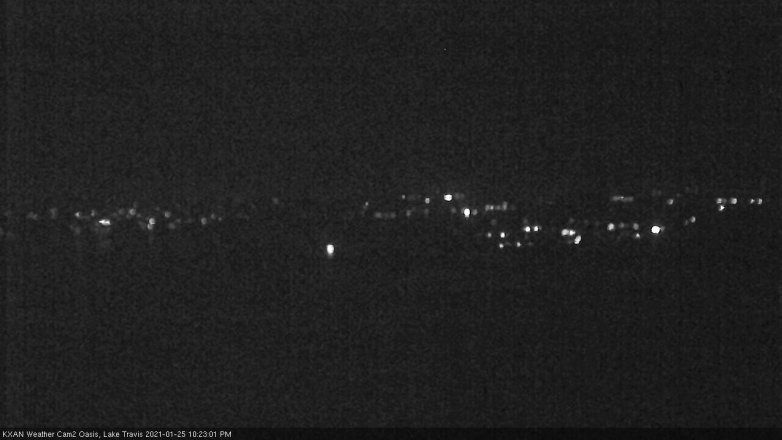 Lake Travis webcam, January 25, 2021 10:25 PM CT