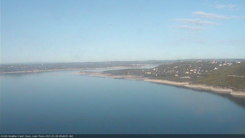 Lake Travis webcam, January 26, 2021 9:45 AM CT