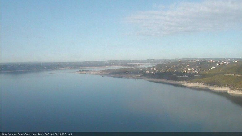 Lake Travis webcam, January 26, 2021 10:00 AM CT