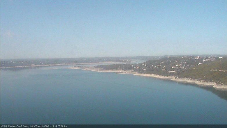 Lake Travis webcam, January 26, 2021 11:25 AM CT