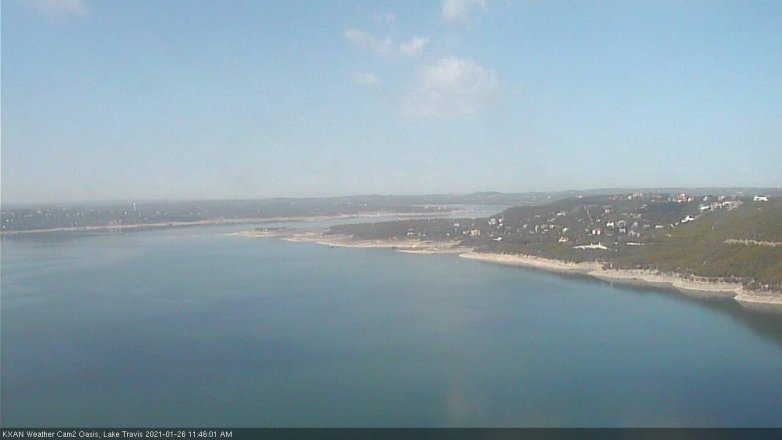 Lake Travis webcam, January 26, 2021 11:45 AM CT