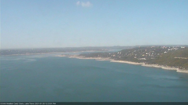Lake Travis webcam, January 26, 2021 12:25 PM CT