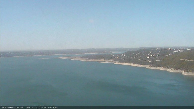 Lake Travis webcam, January 26, 2021 12:45 PM CT