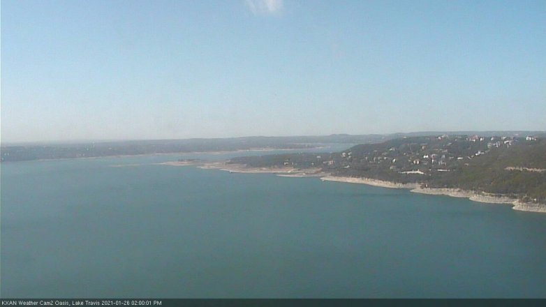Lake Travis webcam, January 26, 2021 2:00 PM CT