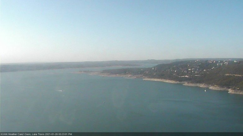 Lake Travis webcam, January 26, 2021 3:25 PM CT