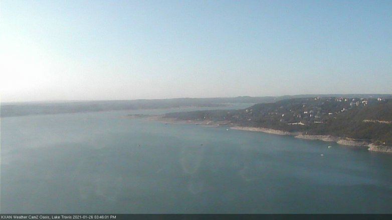 Lake Travis webcam, January 26, 2021 3:45 PM CT
