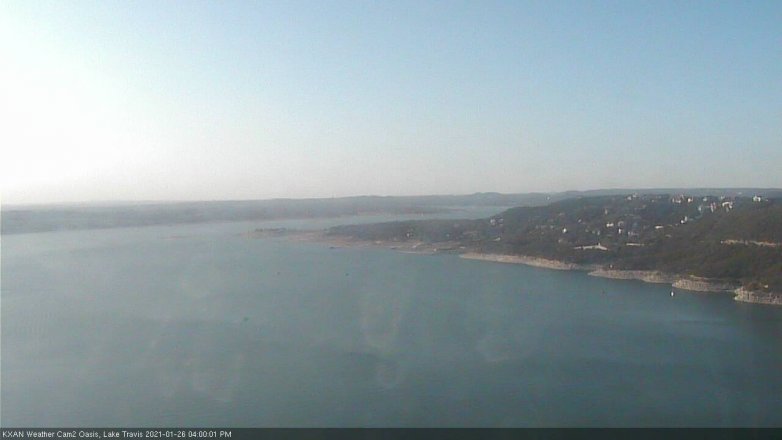 Lake Travis webcam, January 26, 2021 4:00 PM CT