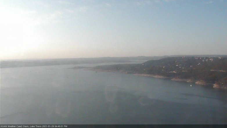 Lake Travis webcam, January 26, 2021 4:45 PM CT