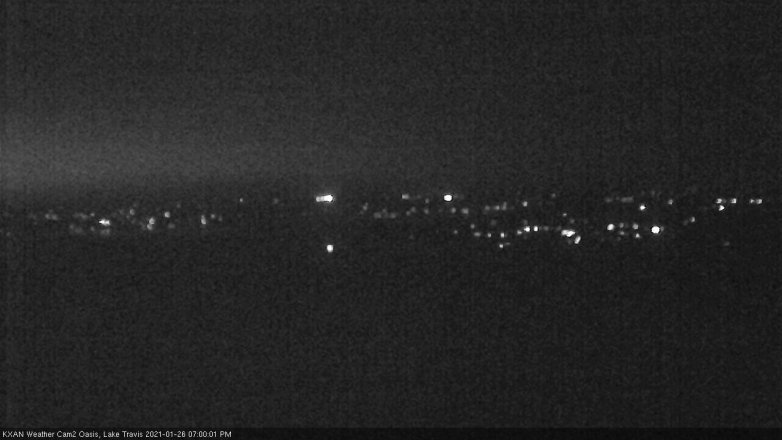 Lake Travis webcam, January 26, 2021 7:00 PM CT
