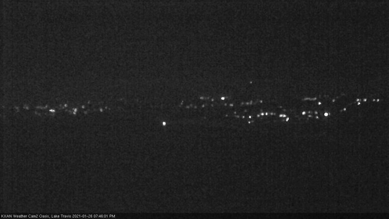 Lake Travis webcam, January 26, 2021 7:45 PM CT