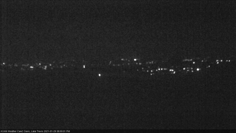 Lake Travis webcam, January 26, 2021 8:00 PM CT