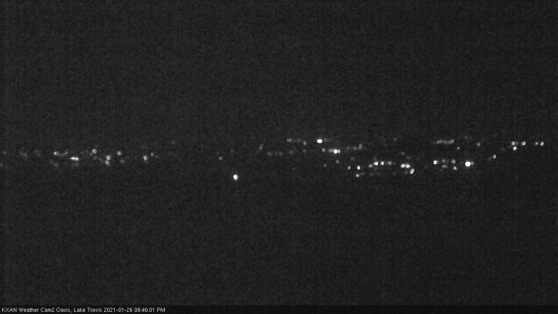 Lake Travis webcam, January 26, 2021 8:45 PM CT