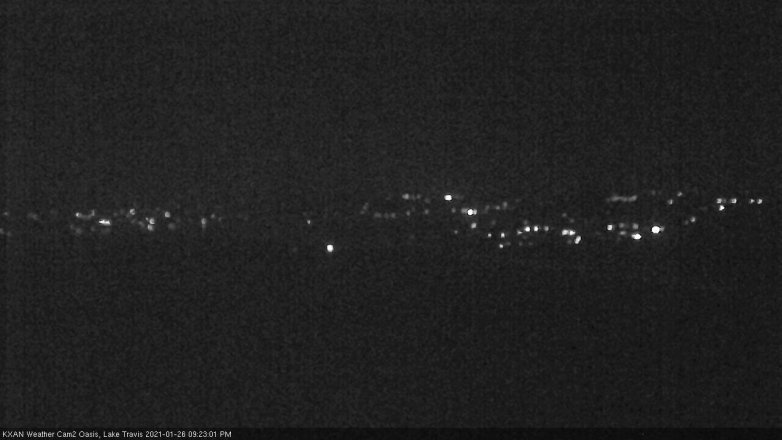 Lake Travis webcam, January 26, 2021 9:25 PM CT