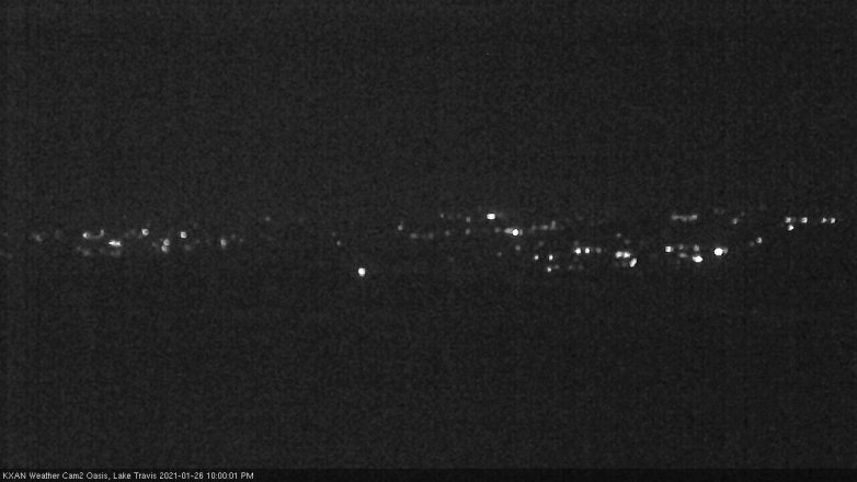 Lake Travis webcam, January 26, 2021 10:00 PM CT