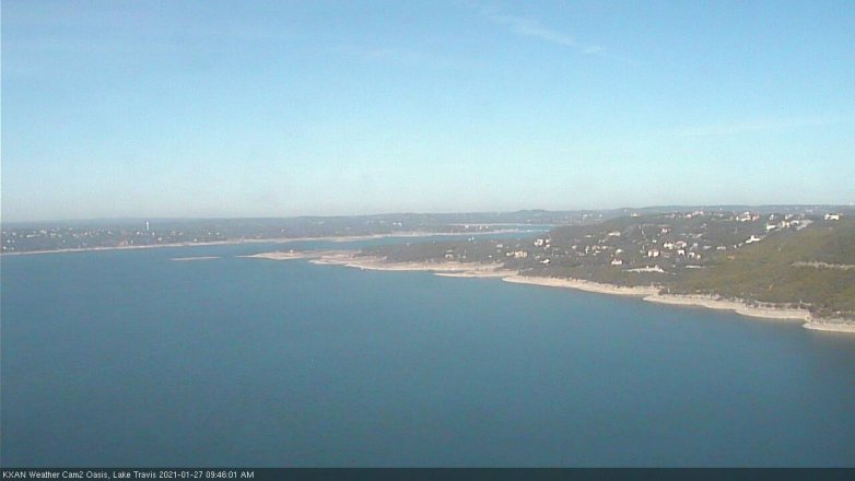 Lake Travis webcam, January 27, 2021 9:45 AM CT