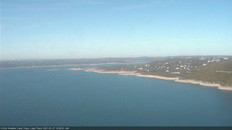 Lake Travis webcam, January 27, 2021 10:00 AM CT