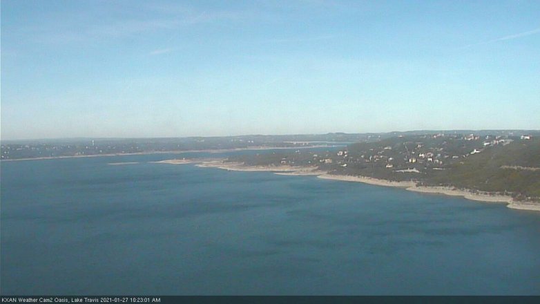 Lake Travis webcam, January 27, 2021 10:25 AM CT