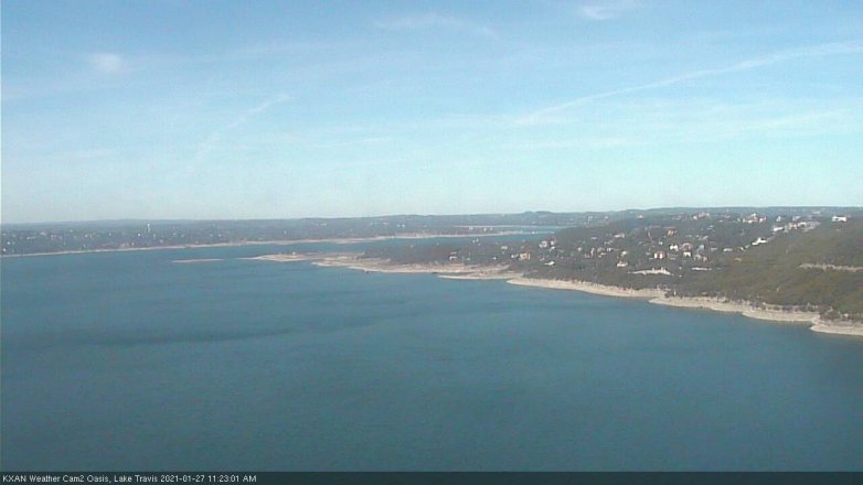 Lake Travis webcam, January 27, 2021 11:25 AM CT
