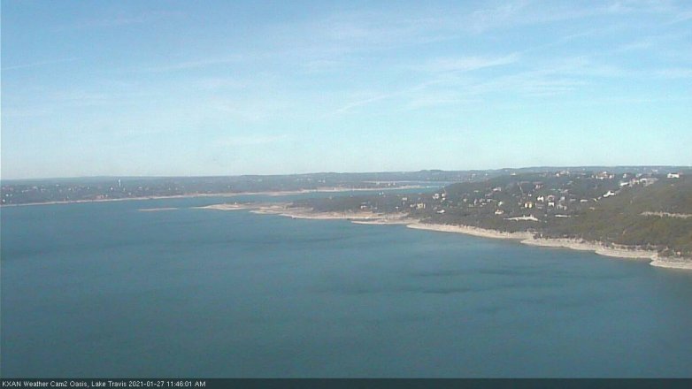 Lake Travis webcam, January 27, 2021 11:45 AM CT