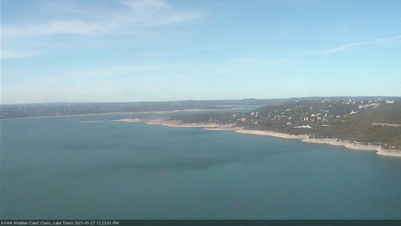 Lake Travis webcam, January 27, 2021 12:25 PM CT