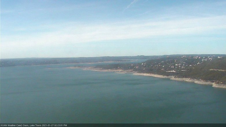 Lake Travis webcam, January 27, 2021 2:25 PM CT