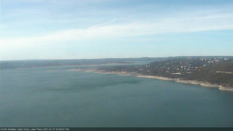 Lake Travis webcam, January 27, 2021 2:45 PM CT
