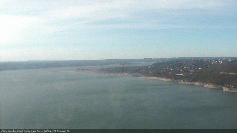 Lake Travis webcam, January 27, 2021 3:45 PM CT