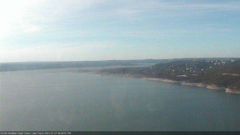 Lake Travis webcam, January 27, 2021 4:00 PM CT