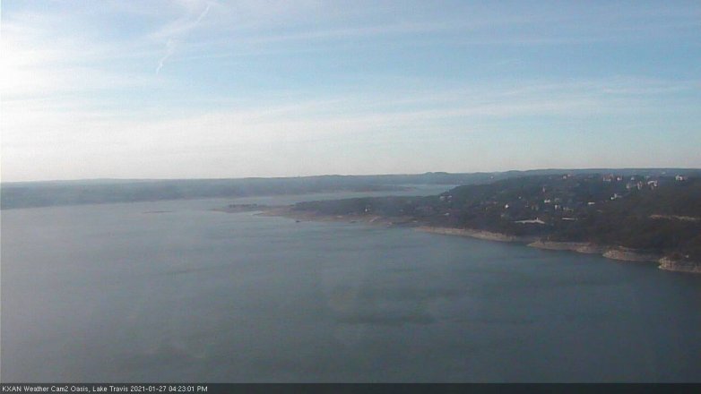 Lake Travis webcam, January 27, 2021 4:25 PM CT