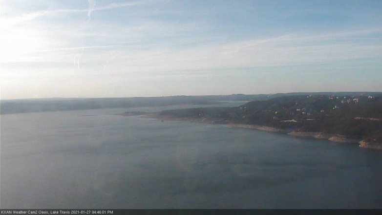 Lake Travis webcam, January 27, 2021 4:45 PM CT
