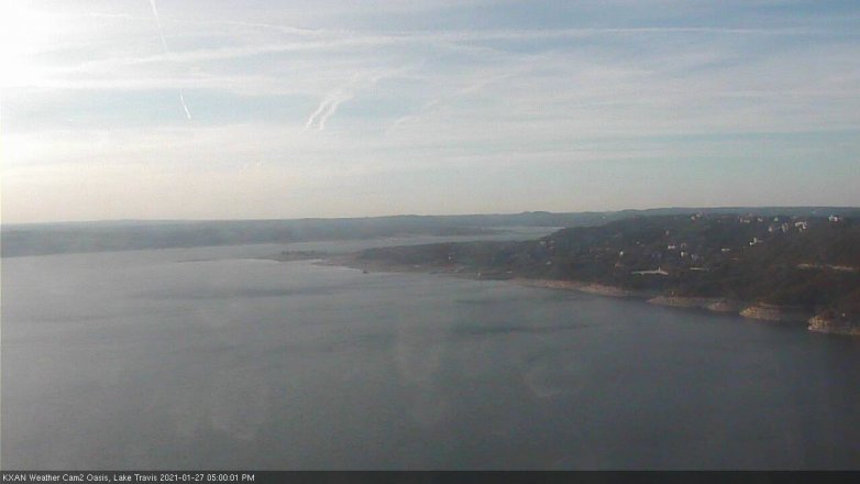 Lake Travis webcam, January 27, 2021 5:00 PM CT