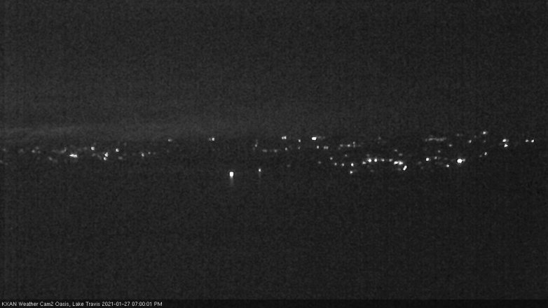 Lake Travis webcam, January 27, 2021 7:00 PM CT