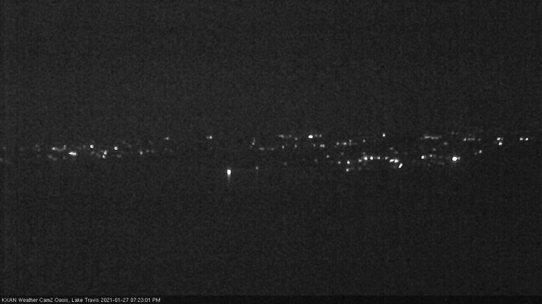 Lake Travis webcam, January 27, 2021 7:25 PM CT