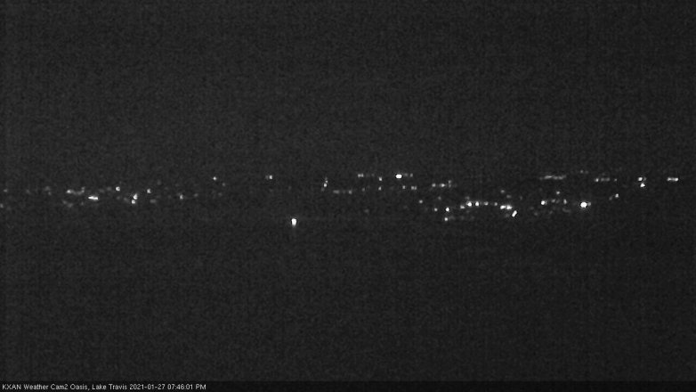 Lake Travis webcam, January 27, 2021 7:45 PM CT