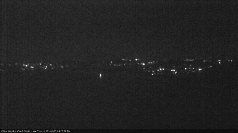 Lake Travis webcam, January 27, 2021 8:25 PM CT