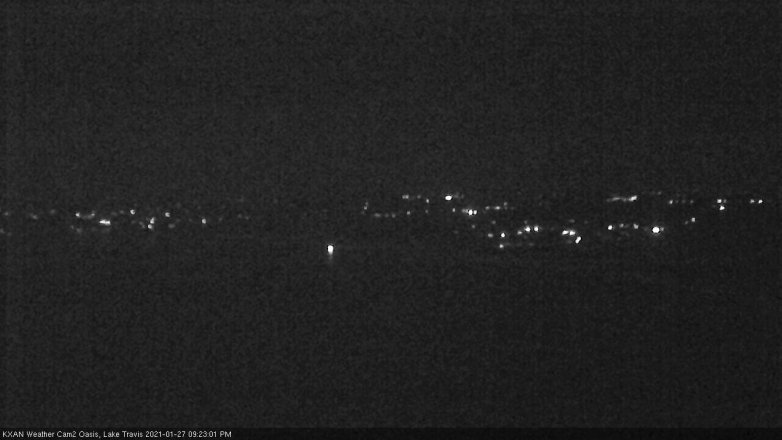Lake Travis webcam, January 27, 2021 9:25 PM CT