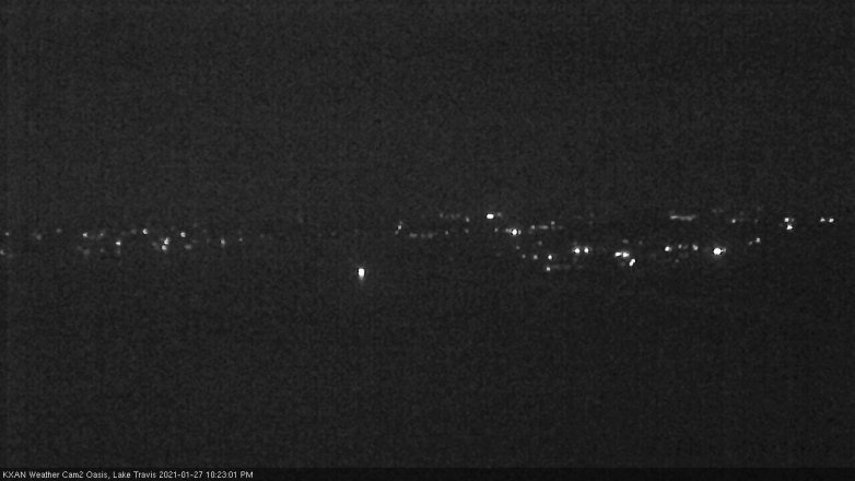 Lake Travis webcam, January 27, 2021 10:25 PM CT